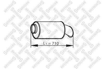 Centre/Rear Muffler STELLOX 82-03090-SX