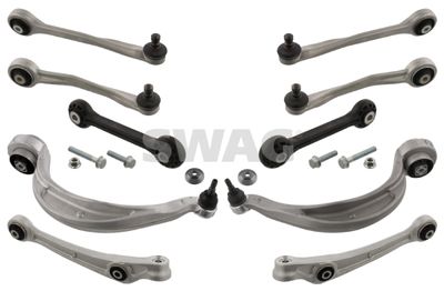 Control/Trailing Arm Kit, wheel suspension SWAG 30 94 6418