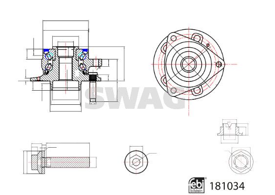 SWAG 33 10 8074 Wheel Bearing Kit