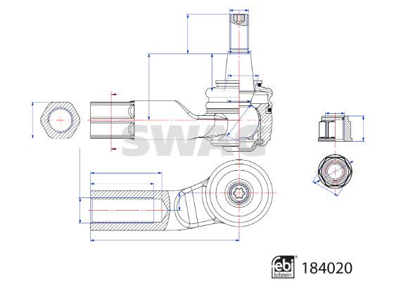 SWAG 33 10 9249 Tie Rod End