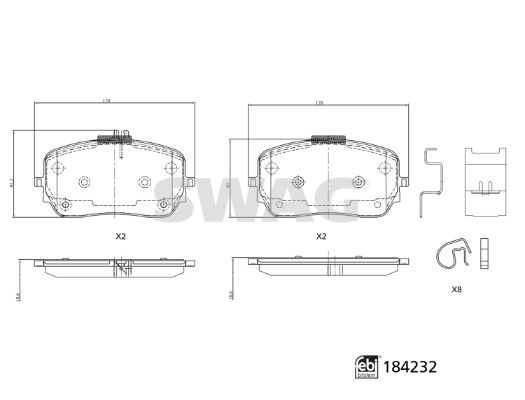 SWAG 33 10 9322 Brake Pad Set, disc brake