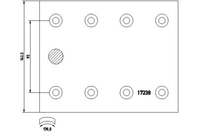 Brake Lining Kit, drum brake TEXTAR 1723802