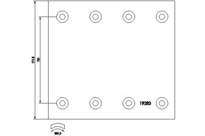 Brake Lining Kit, drum brake TEXTAR 1928309