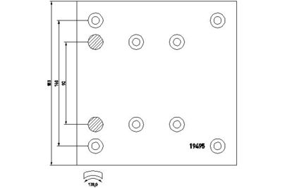 Brake Lining Kit, drum brake TEXTAR 1949505