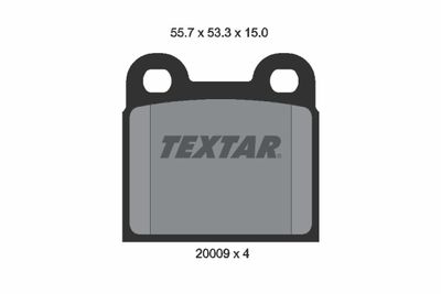Brake Pad Set, disc brake TEXTAR 2000906