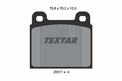 Brake Pad Set, disc brake TEXTAR 2001107