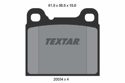 Brake Pad Set, disc brake TEXTAR 2003402