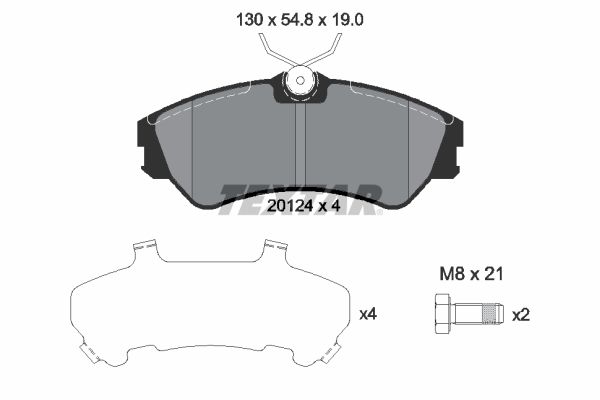 TEXTAR 2012401 Brake Pad Set, disc brake