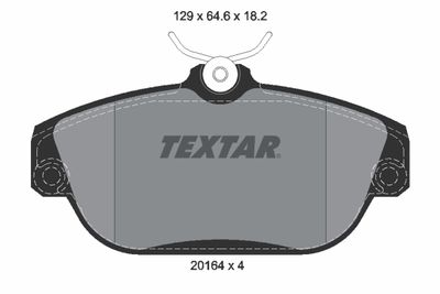 Brake Pad Set, disc brake TEXTAR 2016402