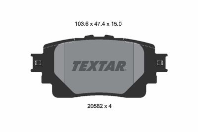 Brake Pad Set, disc brake TEXTAR 2058201