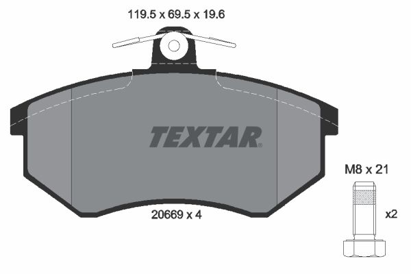 TEXTAR 2066921 Brake Pad Set, disc brake