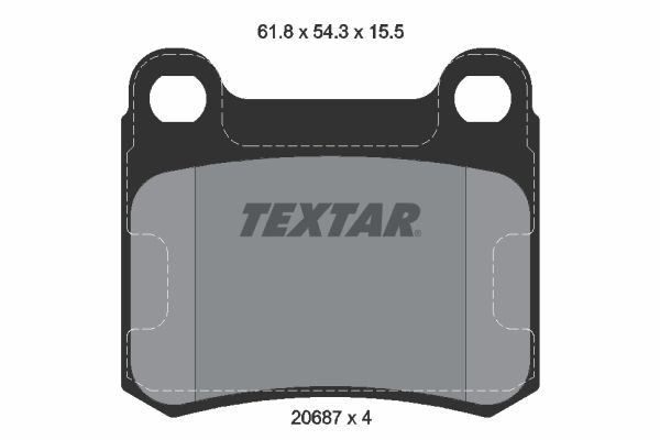 TEXTAR 2068701 Brake Pad Set, disc brake