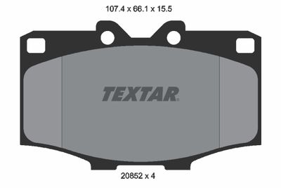 Brake Pad Set, disc brake TEXTAR 2085201