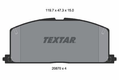 Brake Pad Set, disc brake TEXTAR 2087001