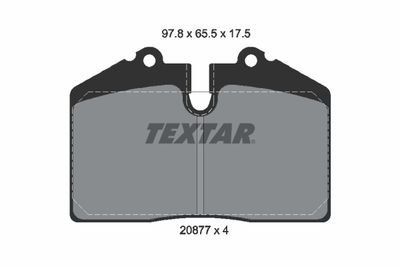 Brake Pad Set, disc brake TEXTAR 2087709