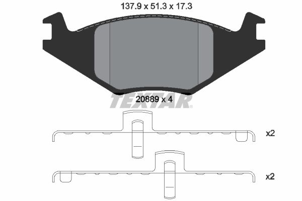 TEXTAR 2088902 Brake Pad Set, disc brake