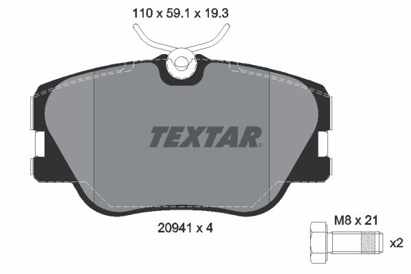 TEXTAR 2094102 Brake Pad Set, disc brake