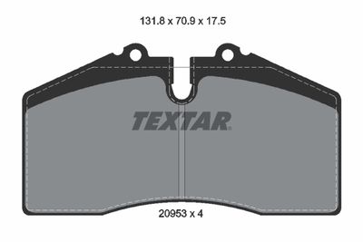 Brake Pad Set, disc brake TEXTAR 2095302