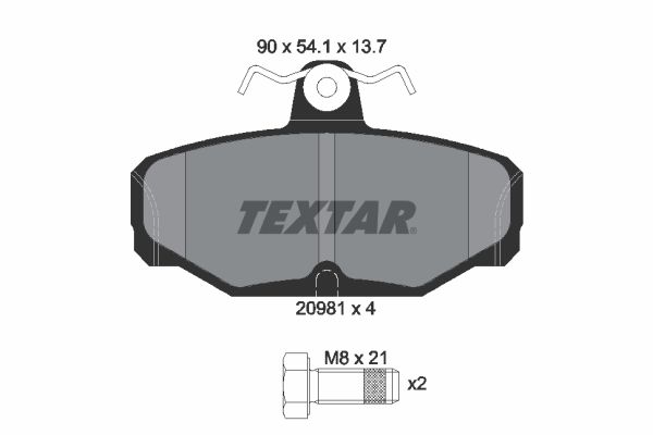 TEXTAR 2098101 Brake Pad Set, disc brake