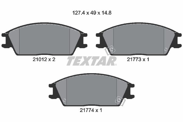 TEXTAR 2101202 Brake Pad Set, disc brake