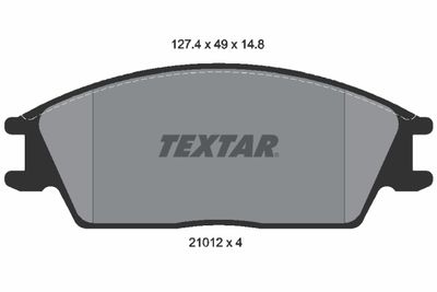 Brake Pad Set, disc brake TEXTAR 2101204