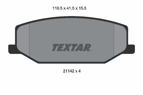 TEXTAR 2114202 Brake Pad Set, disc brake