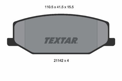 Brake Pad Set, disc brake TEXTAR 2114202