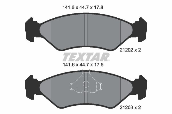 TEXTAR 2120203 Brake Pad Set, disc brake