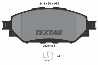 Brake Pad Set, disc brake TEXTAR 2123401