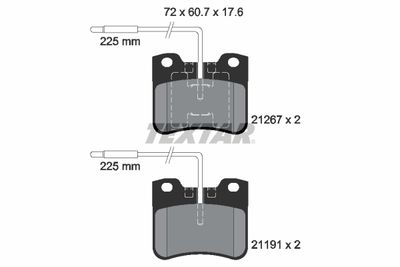 Brake Pad Set, disc brake TEXTAR 2126702