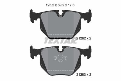 Brake Pad Set, disc brake TEXTAR 2128201