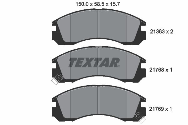 TEXTAR 2136301 Brake Pad Set, disc brake