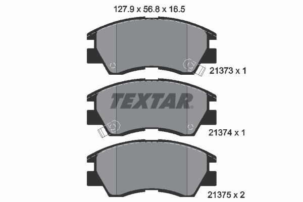 TEXTAR 2137301 Brake Pad Set, disc brake