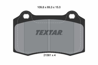 Brake Pad Set, disc brake TEXTAR 2138102
