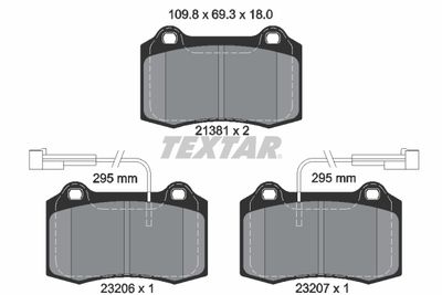 Brake Pad Set, disc brake TEXTAR 2138103