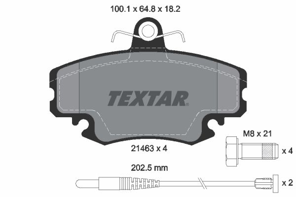 TEXTAR 2146304 Brake Pad Set, disc brake
