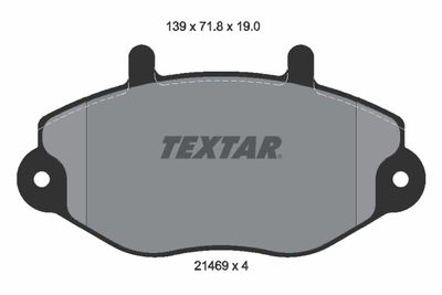 Brake Pad Set, disc brake TEXTAR 2146901