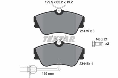 Brake Pad Set, disc brake TEXTAR 2147903