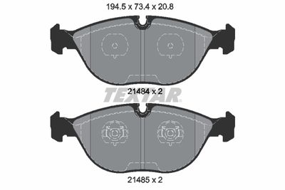 Brake Pad Set, disc brake TEXTAR 2148401