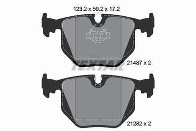 Brake Pad Set, disc brake TEXTAR 2148701