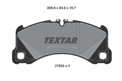 Brake Pad Set, disc brake TEXTAR 2152401