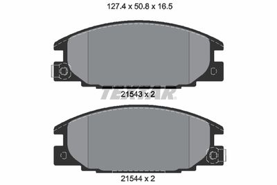 Brake Pad Set, disc brake TEXTAR 2154302