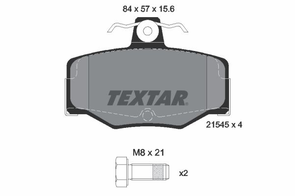 TEXTAR 2154501 Brake Pad Set, disc brake