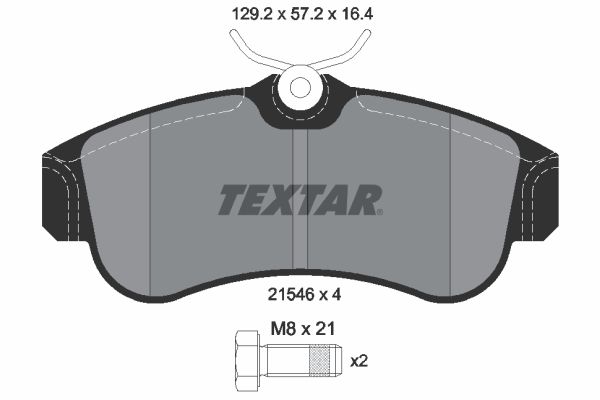 TEXTAR 2154601 Brake Pad Set, disc brake