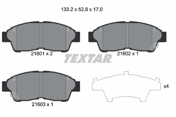 TEXTAR 2160101 Brake Pad Set, disc brake