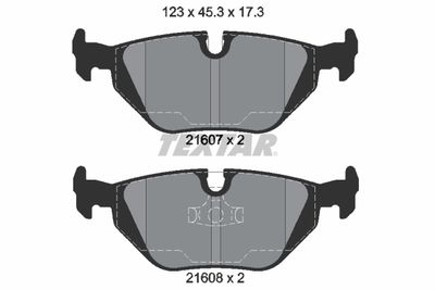 Brake Pad Set, disc brake TEXTAR 2160702