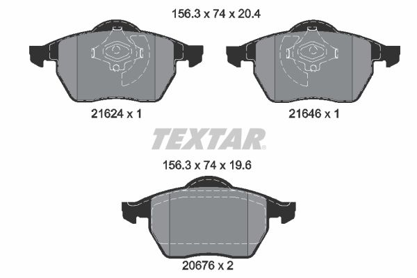 TEXTAR 2162402 Brake Pad Set, disc brake