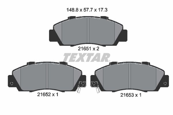 TEXTAR 2165101 Brake Pad Set, disc brake