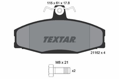 Brake Pad Set, disc brake TEXTAR 2166201