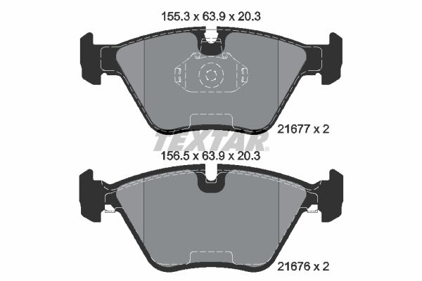 TEXTAR 2167703 Brake Pad Set, disc brake